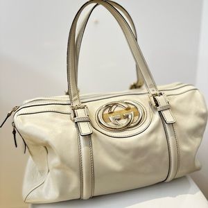 Gucci Leather Interlocking G Ivory